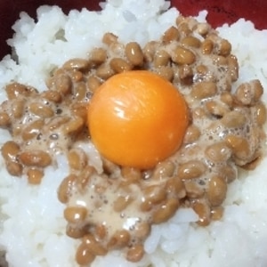 卵かけ納豆ご飯